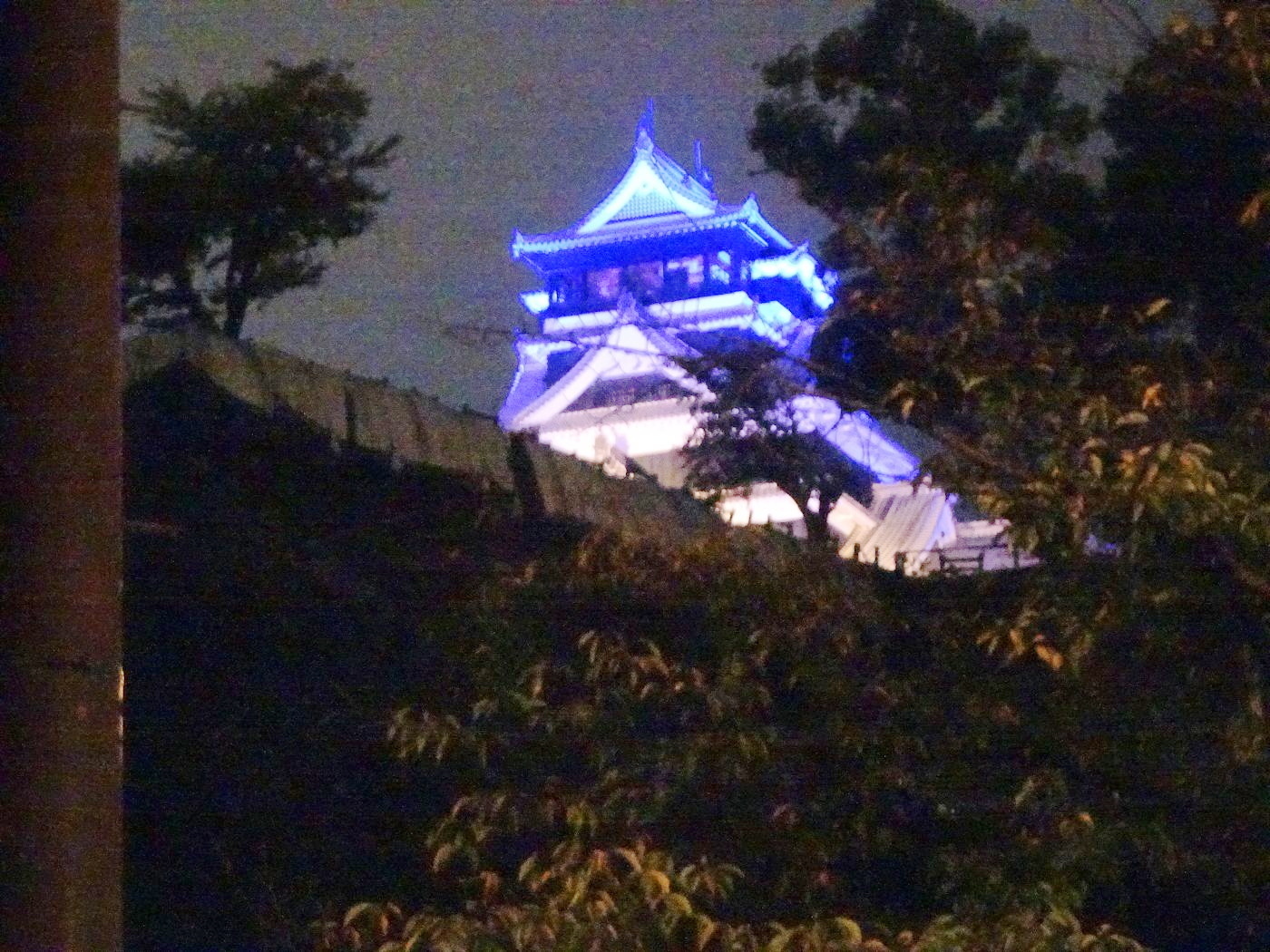 熊本城のライトアップ（２０２２年９月２３日）