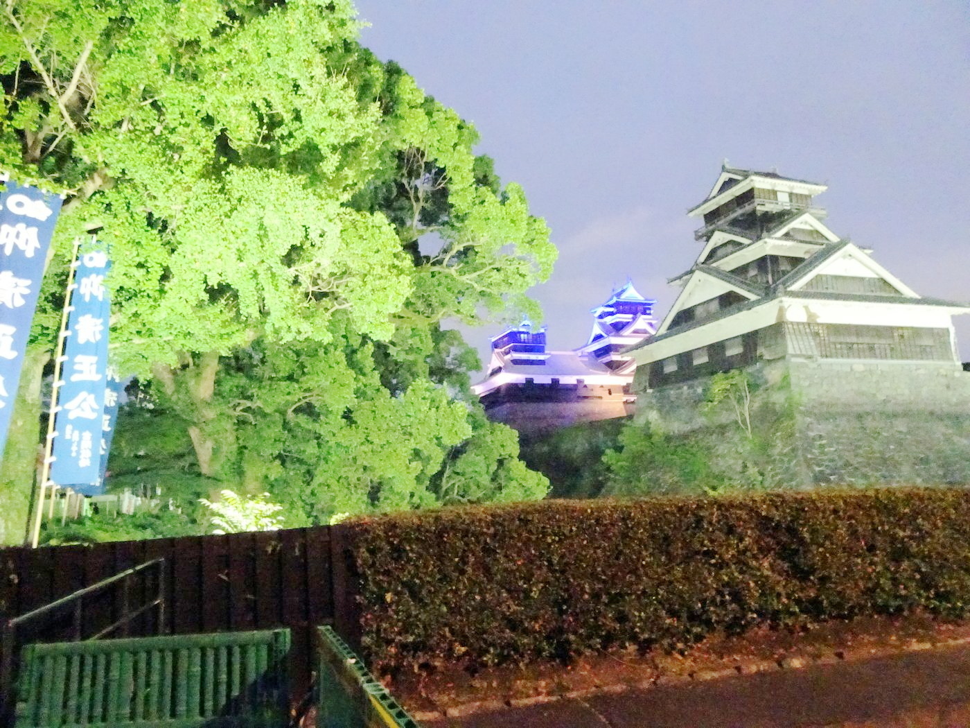 熊本城のライトアップ（２０２２年９月２３日）